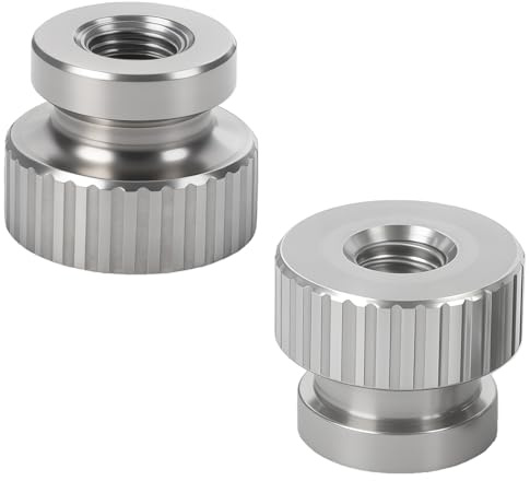 2-Pack Compatible with Bach Stradivarius Trumpet 3rd Valve Slide Stop Nuts and Tuning Slide Stop Screws, Stainless Steel American Standard Thread for Accurate Tuning and Smooth Slide Action