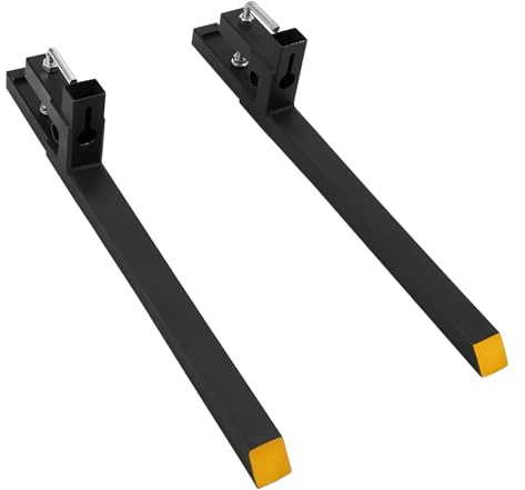 Garvee 900kg Palettengabeln Klemmbar für Traktor & Frontlader, 109 cm | Massiver Stahl, verstellbare Stabilisatorstange, Schnellmontage, Sicherungsbolzen, für Kompaktlader, vielseitig