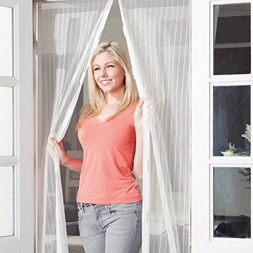 Zanzariera magnetica bianca 130x230 cm per porte e balconi