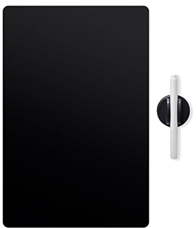 balvi Magnettafel für Kühlschrank Noir Schwarz Farbe Magnetisch Mit Stift und Radierer Pp Plastik 42