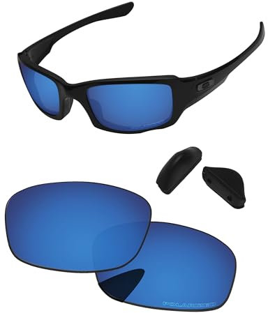 PapaViva Verres de rechange pour lunettes de soleil Oakley Fives Squared OO9238 54 mm, Bleu mer profond, Fives Squared