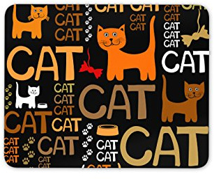 Destination Vinyl Ltd Cute Cat Mouse Mat Pad - Kitten Mum Daughter Auntie Nana Computer #13125
