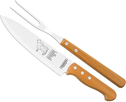 TRAMONTINA SET COLTELLO+FORCHETTONE PER BARBECUE CHURRASCO