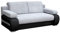 mb-moebel Sofa mit Schlaffunktion und Bettkasten Couch für Wohnzimmer Schlafsofa Schlafcouch Sofagarnitur Polstersofa Wohnlandschaft mit Bettfunktion 3 Sitzer 206x96x82 cm - York (Hellgrau + Schwarz)