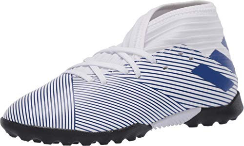 adidas Boys' Nemeziz 19.3 Tf J Sneaker, FTWR White/Team Royal Blue/Team Royal Blue, 10.5K M US Big Kid