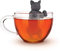 Leikance Teesieb für Haustiere, Katze, Tee-Ei in Lebensmittelqualität, Silikon, Gummi, für Tee und Tiere, Tee 11 * 4.5 * 7cm grau