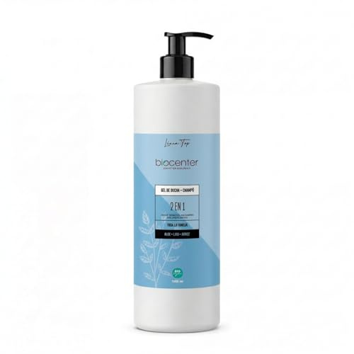 Gel de ducha y champú natural 2 en 1 BioCenter - para toda la familia - ecológico 1000 ml