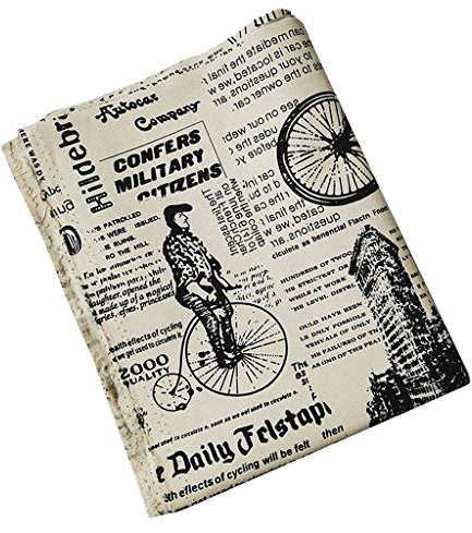 WGD Bu 1pcs 145cm Englische Zeitung Stoff Aus 100% Baumwollgewebe Leinwand Patchwork, Kraftfahrzeughe Stoff DIY Nähen Heimtuch, Halb Meter