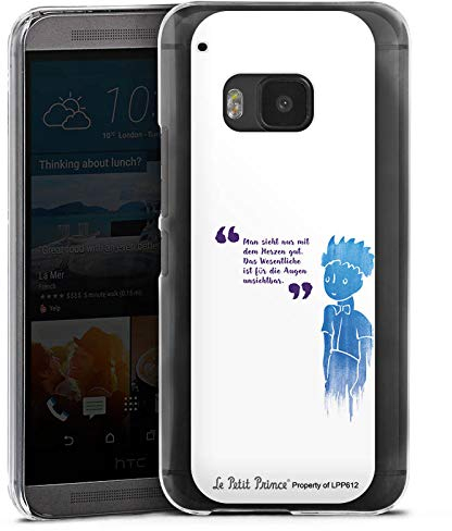 Hard Case kompatibel mit HTC One M9 Schutzhülle transparent Smartphone Backcover Kinderbuch Der Kleine Prinz Offizielles Lizenzprodukt