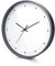 Wanduhr Funkuhr rund 24 cm Durchmesser - Bürouhr Küchenuhr - analoge Anzeige - DCF-Signal - Batteriebetrieb - automatische Umstellung Sommerzeit - neutrales Design mit Glasabdeckung