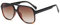 YOJUED Retro Sonnenbrille Gelb Gradient Brille Vintage Tinted Sunglasses für Damen Herren (Schwarz Leopard)