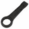 TOP-VIGOR 41 mm Slogging Ring Spanner Striking Straight Handle Box End Wrench Metric Single Ring Flat Spanner Slogging Wrenches for Various Hex Head Bolt