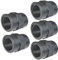 AERZETIX - C52028 - Juego de 5 manguitos de presión 1'' hembra/hembra para atornillar en plástico PN 10 bares - racor de presión para atornillar