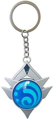 KattyStory Porte-clés Genshin Impact Inazuma et Snezhnaya Vision - Accessoire pour cosplay, Snezhnaya Hydro, Small