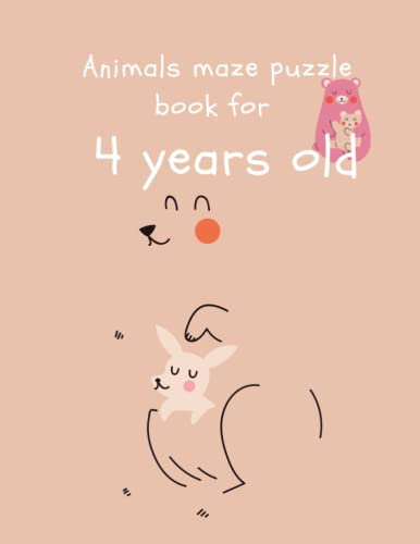 Maze puzzle book for 4 years old: mazes puzzles workbook for The development of the brain of a young child under four years of age , pre-school and nurseries.