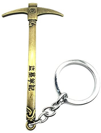 Bronze Mining Pickaxe Chinese Metal Keyring Keychain Novelty Gift