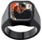 INBLUE Männer Ringe Edelstahl in Silber Personalisierte mit Foto Siegelring Schmuck Herren Erinnerung Personalisierte Geschenke für Freund Geburtstag Jahrestag (Schwarz Größe 62)
