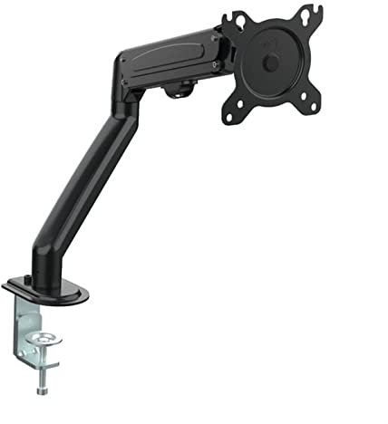 XILIN-1987 Monitor Mount Single Monitor Stand, Desktop Monitor Mount Bracket for 13 to 27-Inch LCD Screens, Adjustable Gas Spring Monitor Stand Arm VESA Mount with Clamp Monitor Arm Stand