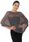 creazioni unique Poncho Pop Coprispalle da Donna Elegante da Cerimonia o Sera - Poncho Donna Autunnale e Primaverile in Viscosa Termica a Maglia Larga con Essenza di Fiore di Ciliegio (Grigio Scuro)