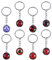 Forninc 8 Stück Anime Schlüsselanhänger, Schlüsselanhänger, Anhänger, Anime Anhänger, Anime Keychain Set, Anhänger Schlüsselring für Schultasche Federmäppchen Schlüssel.
