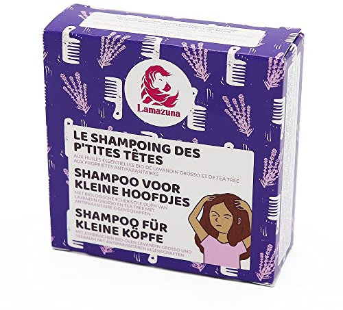 Lamazuna Festes Shampoo | Sulfatfrei | Mit Lavendel | Für Kinder | Pflegend & nährend| Beugt Parasiten- und Läusebefall vor | Enthält ätherische Öle | Handgemacht aus Frankreich | 70 ml (1 x 70 ml)