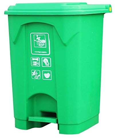 DYPASA Poubelle Cuisine Poubelle à pédale de 50 litres avec Couvercle, Poubelle de Patio extérieure for la Maison (Verte) pour Cuisine, Bureau (Color : Bianco)