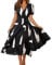 Robe été Femme Mi Longue Cache Coeur Rockabilly Vintage Robe Femme Fluide Courte Simple Mode BohèMe Cocktail Ronde Ceremonie Robe Droite Fluide Elegante Robe Longue Et Fine Robe Femme Chic et élégant