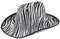 ABOOFAN -Hut Zebra Hat - Hut- Männer Cowboyhut Mit Kuh-Print Cowgirl- Kostüm Für Cowboyhüte Aus Leder Sonnenhut Mit Strandhut Wilder Westen Kind Halloween