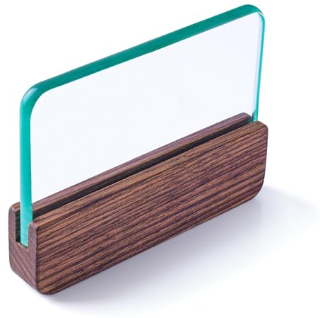 CREASKING Glas Slicker zum Polieren von Leder mit Walnussholzgriff, Glaspolierer Profi Block Glättungswerkzeug
