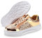 Padgene Womens Sparkly Shoes Tennis Bling Sneaker Casual Lightweight Breathable Shiny Sequin Lace Up Shoes Rose Gold