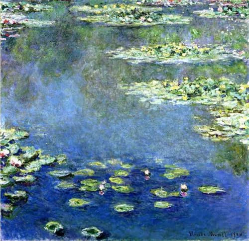 Ölgemälde handgefertigt €50-€2000 von Hochschullehrern, Seerosen von Claude Monet, französischer Impressionismus, Blumen, Seerosenteich, Kunst auf Leinwand, berühmte Gemälde -4