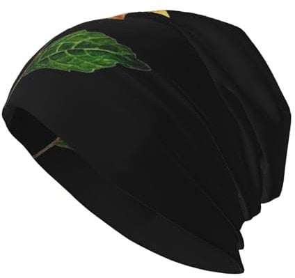 Beanie-Mütze mit lächelndem Gesicht, Sonnenblumen-Druck, für den täglichen Gebrauch, multifunktional, Strickmütze für Herren und Damen, Unisex-Mütze, Smile Face Sonnenblume, Einheitsgr��e