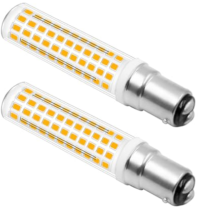 XIMNCHNI 7W LED B15D Dimmbar Warmweiß 3000K Lampe Ersetzt B15D 60W 75W 100W Halogenbirne 220V-240V, 2er Stück [MEHRWEG]