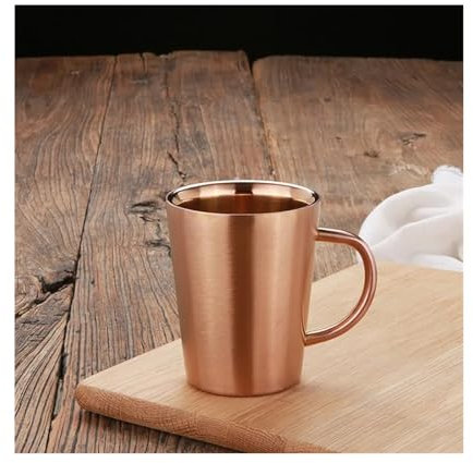 WANGHAI-666 Tasse Café Tasse à café, Tasse à Eau créative, Tasse à bière Isolante Thermique, Tasse en Acier Inoxydable, Verres à Boissons Mugs et Soucoupes (Color : 03)