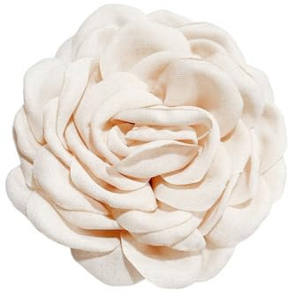 90mm Broche Délicate En Forme De Camélia Pour Femmes Et Filles, En Tissu Fait à La Main, Corsage Floral, Fête De Mariage, Danse, Robe, Costume, Vêtements, Accessoires, Bijoux, Cadeaux (Beige)