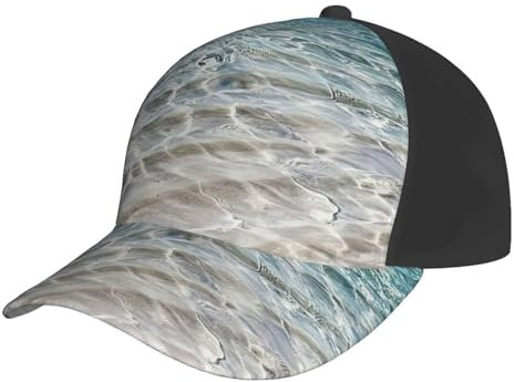 BREAUX Berretto da baseball trasparente con visiera curva, berretto da baseball alla moda da uomo e donna, nero, taglia unica, Nero , Taglia unica