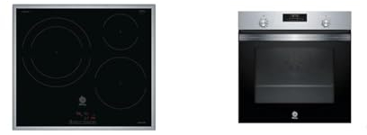 Balay 3EB865XR - Placa de inducción, marco de acero inoxidable, 3 zonas de cocción, & 3HB4131X2 - Horno, Multifunción, A, Encastrable, 60 cm, 71 l, 7 F, Aqualisis, Ap. Abatible