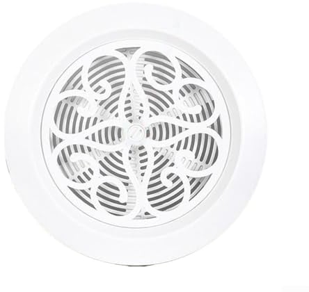 Rundes Lüftungsgitter, geeignet für Lüftungsschlitze, Decken, Wände oder andere runde Kanalöffnungen, Kanalbelüftung mit Lamellen und Moskitonetz (75 mm)