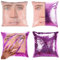 LydeLog Nicolas Kissenbezug mit Pailletten, wendbar, lustige Geschenke, dekorativer Kissenbezug, glitzernd, 40,6 x 40,6 cm (Purple)