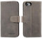 LENSUN Coque iPhone SE 2022, Étui iPhone 7/8/SE 2020, Portefeuille en Cuir Véritable Housse avec Rangements Cartes et Fonction Stand pour iPhone 7/8/SE 2022/2020- Gris Brun