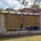 Generisch Außenrollos, wasserdichte Außenrollos, Sonnenschutzrollos, Pavillon-Rollos, Sonnenschutz, geeignet für Veranda-Deck-Pavillon,Kaffee,40 Wx71 L