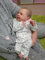 ROSHUAN Reborn Realistische Babypuppen Junge 18 Zoll 48 cm Lebensechte Babypuppen Lebensechte Größe Lächelndes Baby Vollsilikon Weich Gewichtet Neugeborenes Baby Puppen