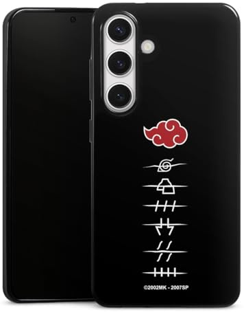 Slim Case extra dünn kompatibel mit Samsung Galaxy S24 Silikon Handyhülle schwarz Hülle Akatsuki Offizielles Lizenzprodukt Naruto Shippuden