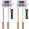 Gebildet Módulo Controlador de Temperatura LED Digital de 2piezas con Conector Rápido,Miniinterruptor de Termostato XH-W3001 con Sonda de Sensor a Prueba de Agua,Programable de 50a110 Grados(220V)