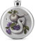 Flasque en acier inoxydable de qualité alimentaire de 150 ml avec imprimé serpent blanc et fleur - Flasque à whisky anti-fuite - Bouteille de vin portable