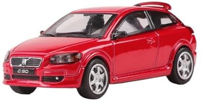 YRXIAO Modellbausatz Auto 1:64 Für Volvo C30 Legierung Modellauto Druckguss Spielzeug Hobby Sammlung Für Jugendliche Erwachsene Sammeln Legierung Für Wohndekorationen(Red)