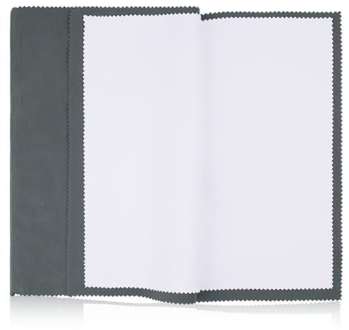 2PC X-Large 12x10'' Double Layer Jewelry Polishing & Buff Cloths (Grey) | Safe Ingredient No Harm, Works on Silver, Gold, Effective Removing Tarnish yet Gentle, Durable Safe Reusable All in One