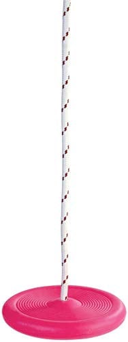 Tellerschaukel Swing Schaukelsitz 28 cm Durchmesser für Kinder ab 3 Jahren geeignet aus Kunststoff in der Farbe pink mit Einer Aufhängeöse für den In- und Outdoor-Bereich geeignet von Dohany.