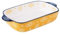 Bandeja Horno Bandeja de cerámica for hornear fideos anchos, sartén de fondo plano con olla de barro, ideal for cocinar, pasteles, cenas, banquetes y uso diario. Fuente para Lasaña(Pequeño)