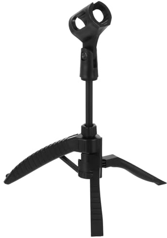 DECOMELODY Soporte Micrófono de Mesa Ajustable con Base Antideslizante Silicona y Diseño Desmontable para Estudio Radio y Transmisión